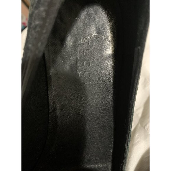 Gucci Authentic Solid Black Canvas Round Toe Ballet Flats 5 - Picture 8 of 10
